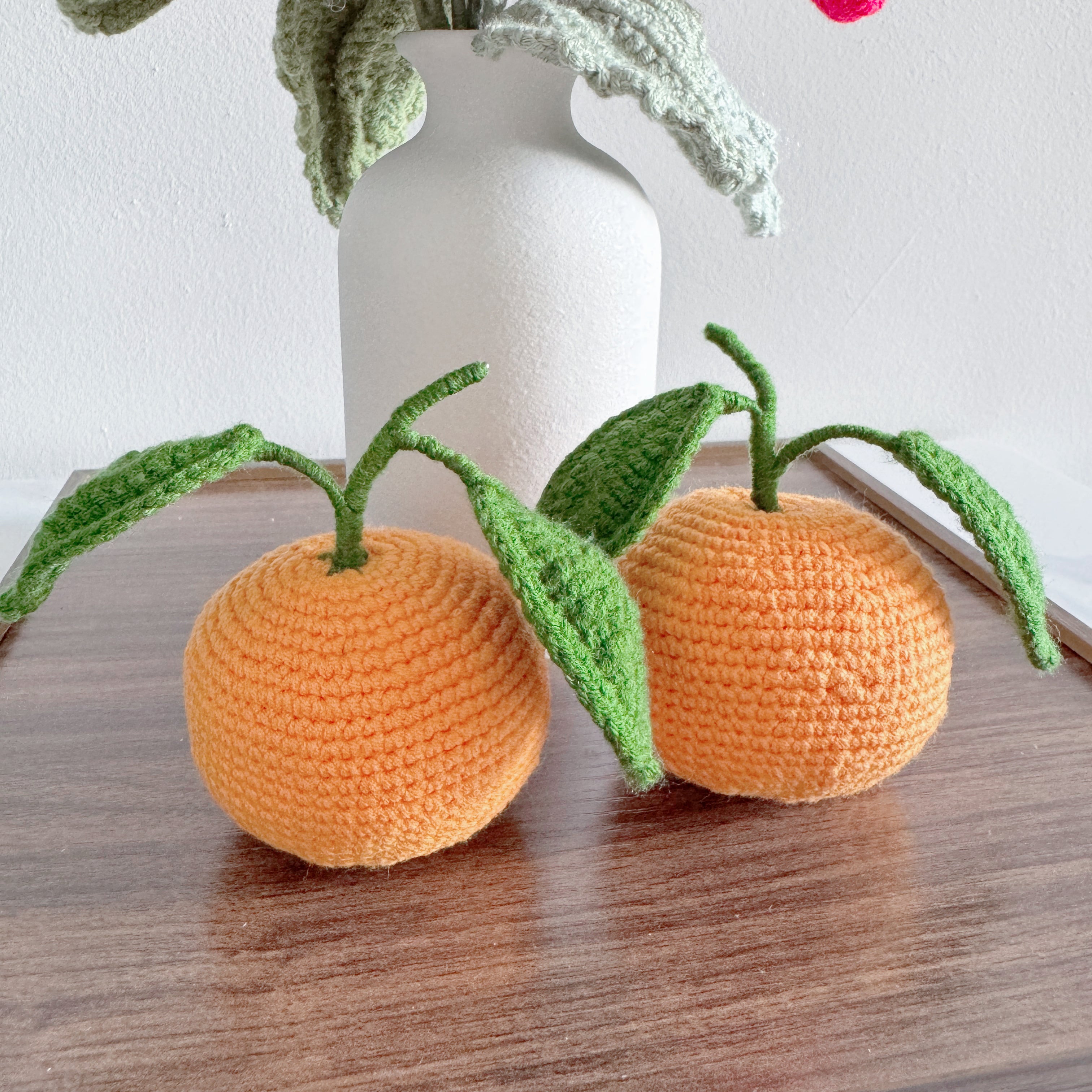 [mochi friends] CNY crochet flowers and oranges set