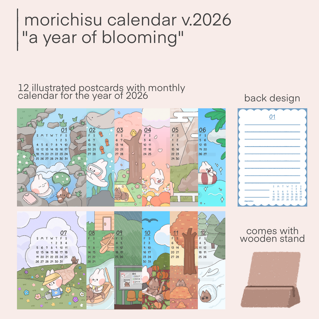 [morichisu] calendar v.2026 - a year of blooming