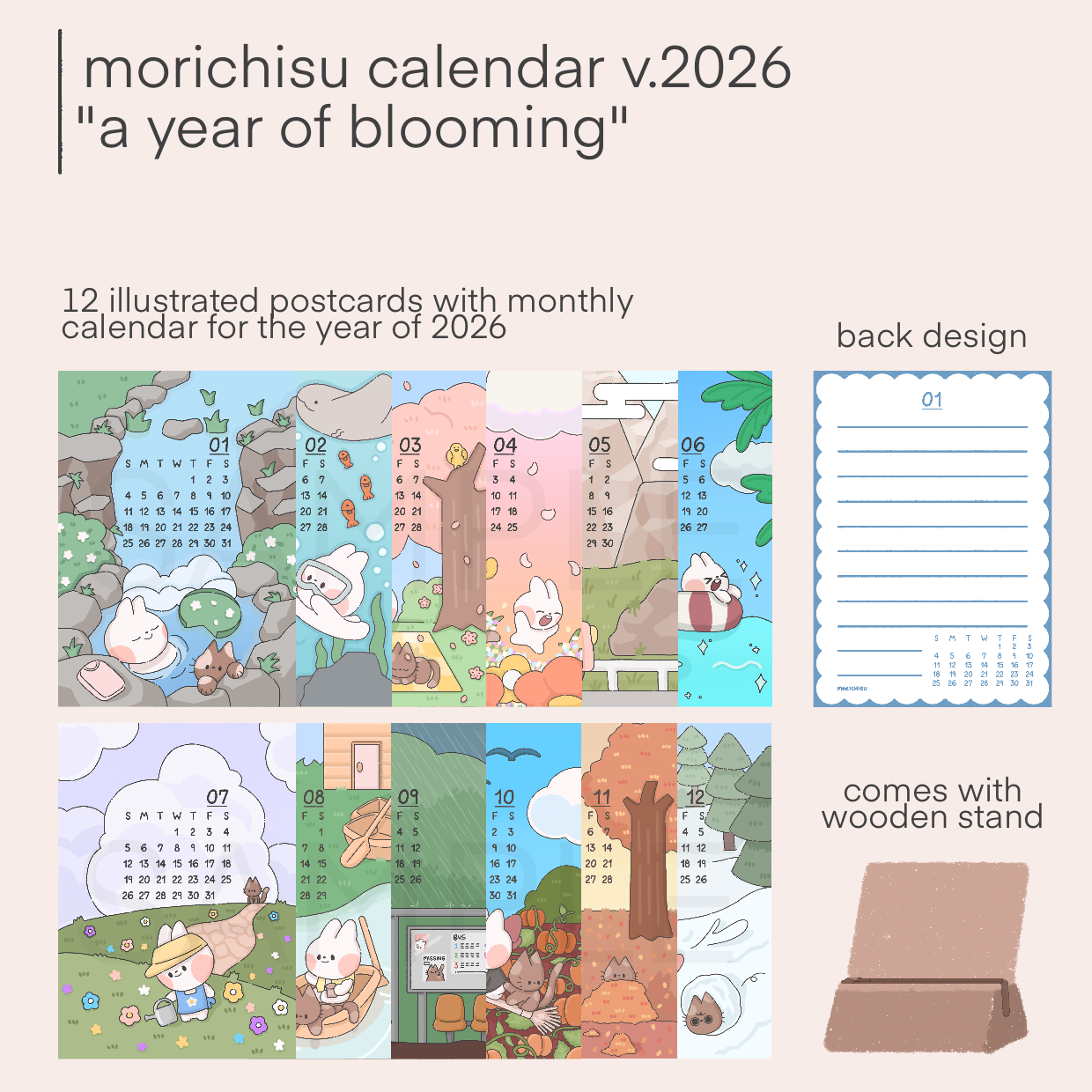 [preorder] morichisu calendar v.2026 - a year of blooming