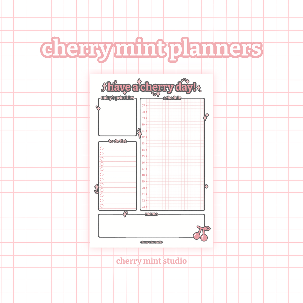 [cherrymintstudio] daily planners