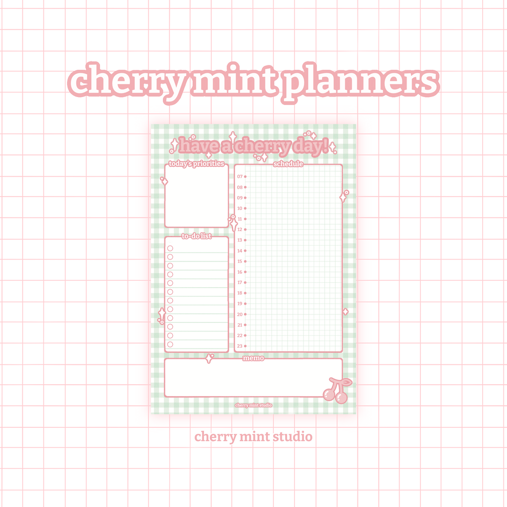 [cherrymintstudio] daily planners