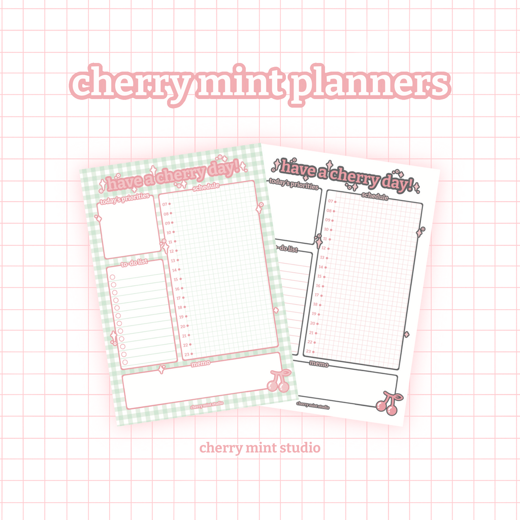 [cherrymintstudio] daily planners