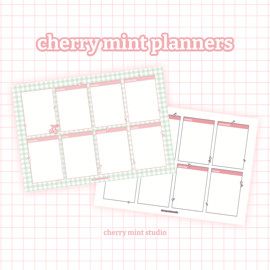 [cherrymintstudio] weekly planners